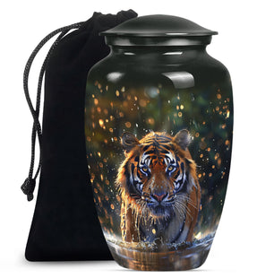 Majestic Tiger Cremation Urn – Large and Keepsake Set for Ashes