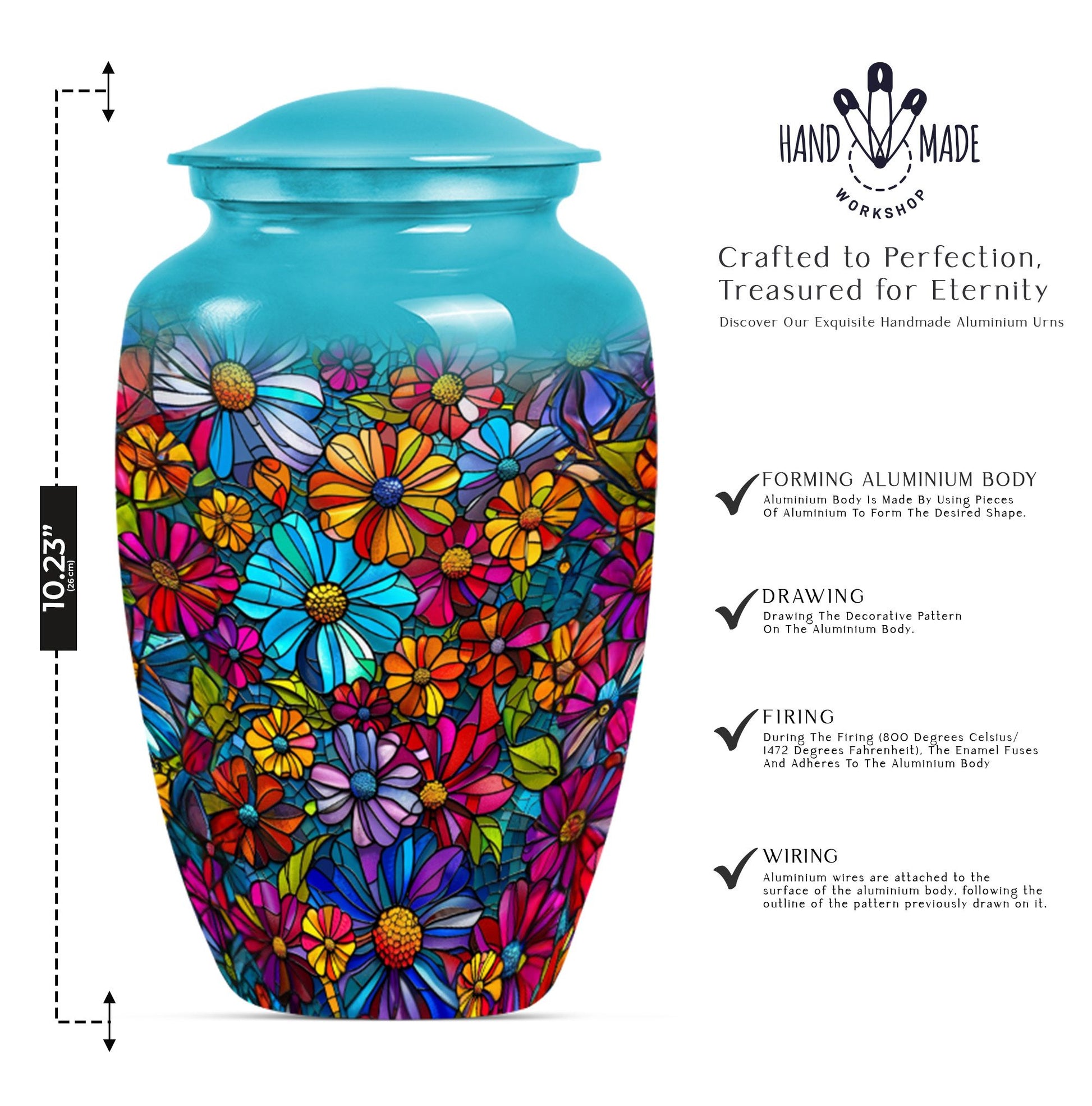 Flower Cremation Container for Adult Human Ashes