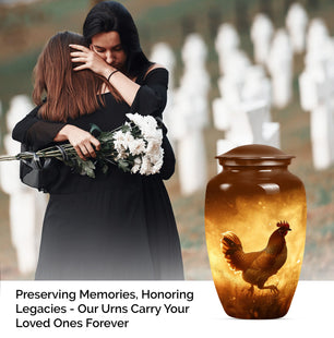 Chicken Handmade Cremation Urn for Human Ashes