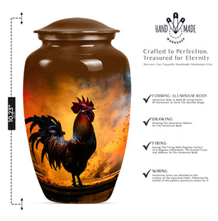 Chicken Memorial Cremation Urn for Adult Human Ashes