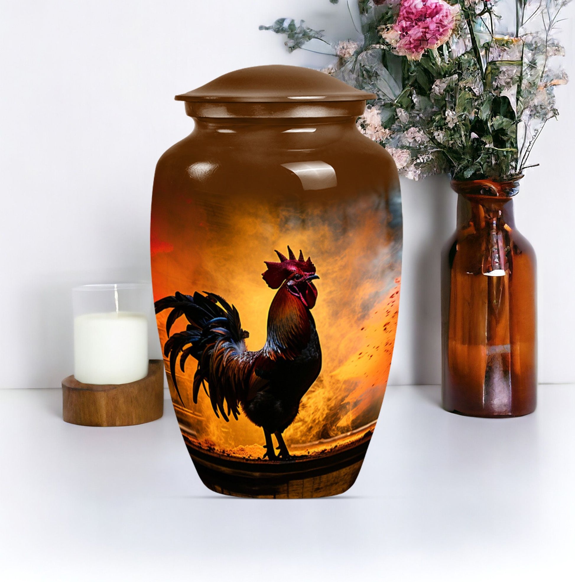 Chicken Memorial Cremation Urn for Adult Human Ashes