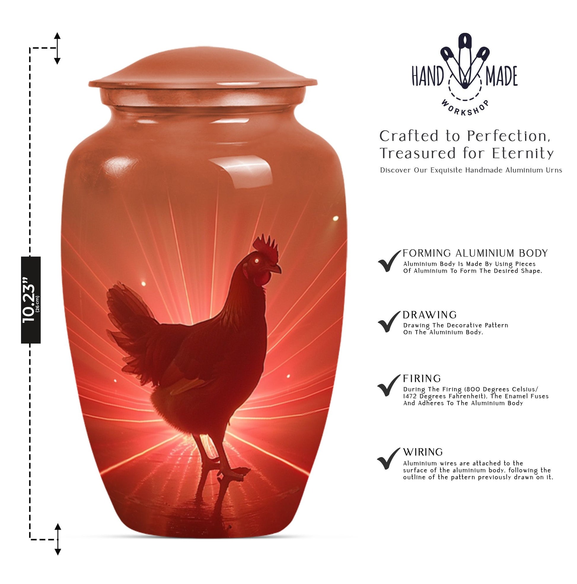 Chicken Aluminum Cremation Container for Human Remains