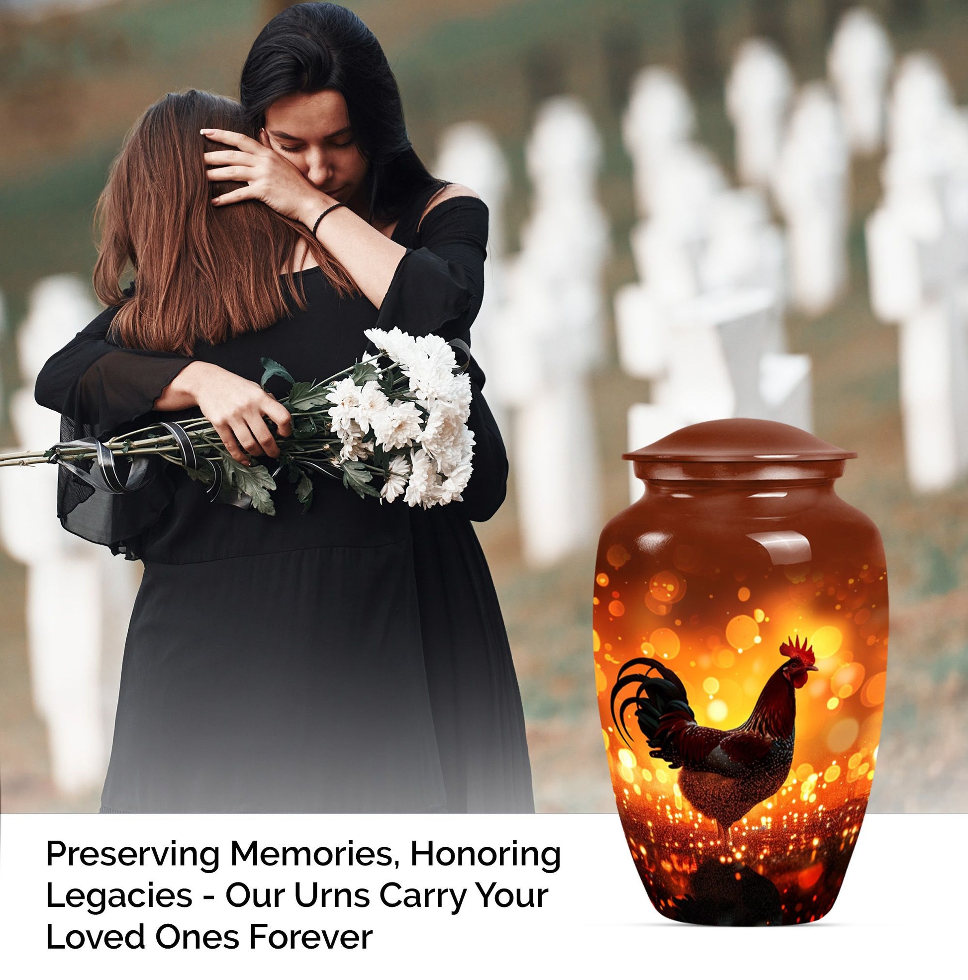 Chicken Cremation Keepsake Urn for Ashes