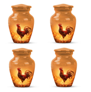 Rooster  Small Urn Set of 4 Combo