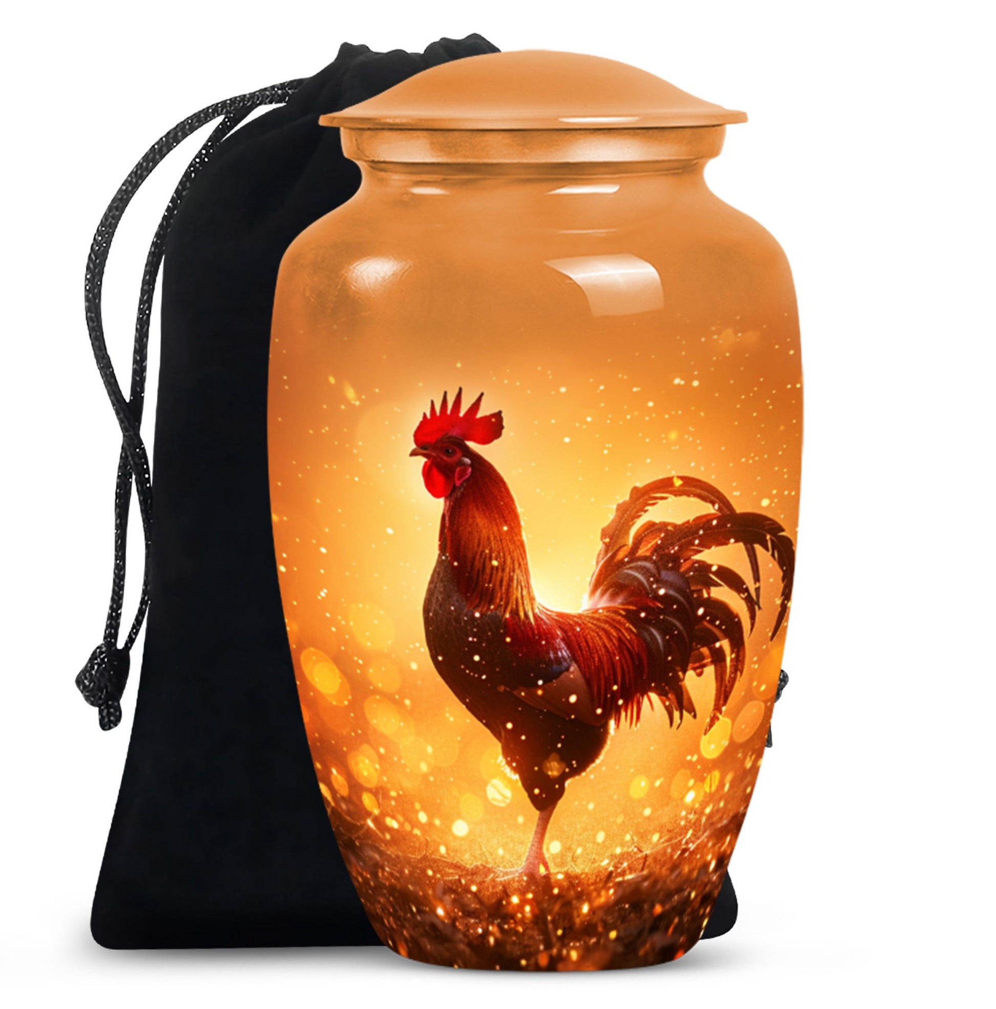 Rooster  Large Urn 10 Inch