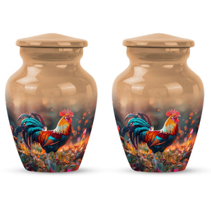 Chicken  Small Urn Set of 2 Combo