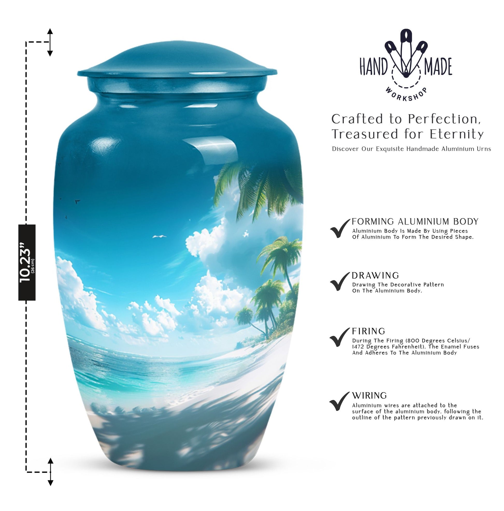 Beach Cremation Urn for Human Ashes