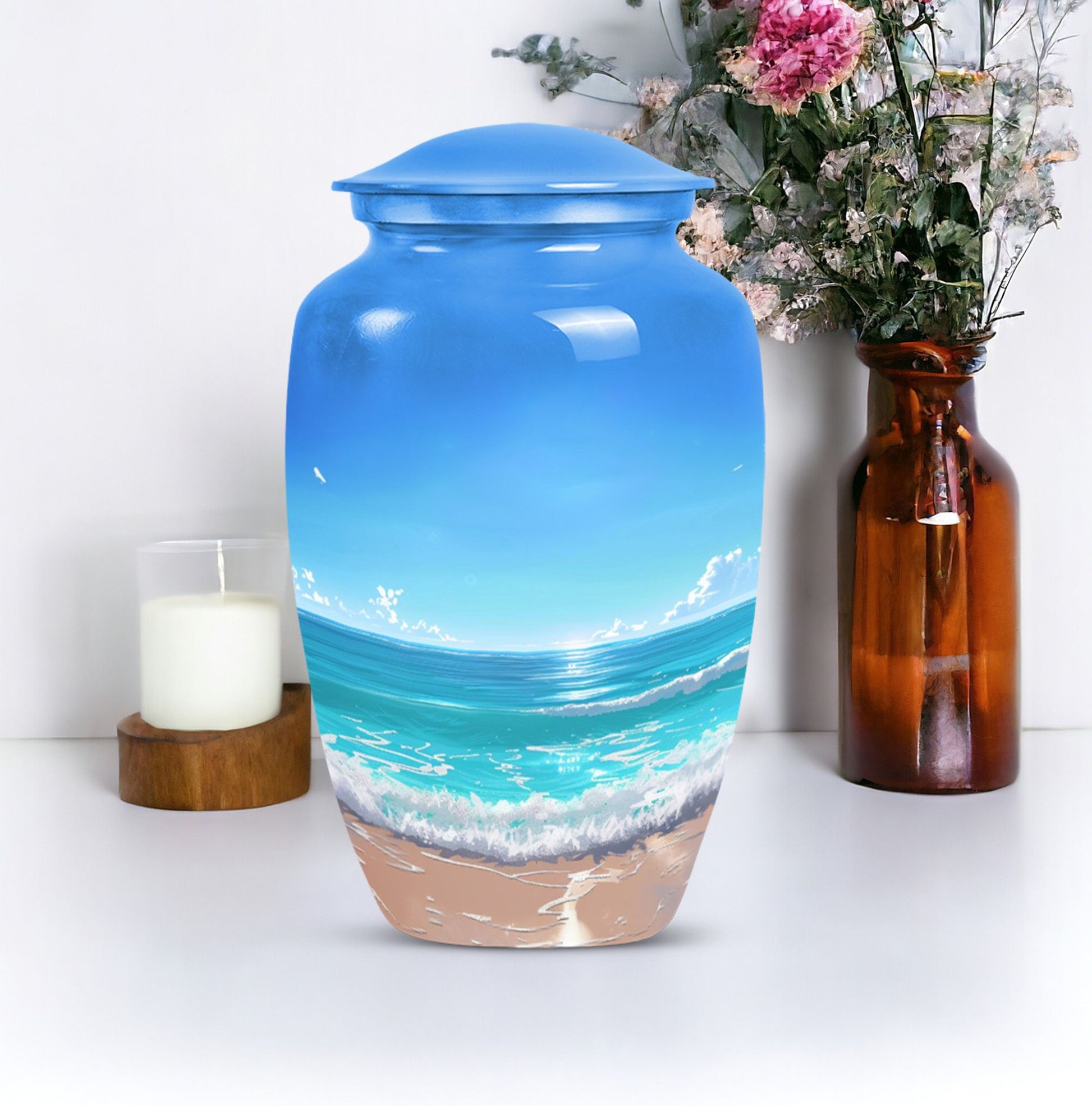 Beach Memorial Cremation Urn for Human Ashes