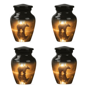 Bear  Small Urn Set of 4 Combo