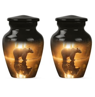 Bear  Small Urn Set of 2 Combo