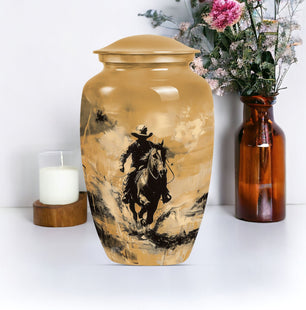 Cowboy Cremation Urn for Human Ashes