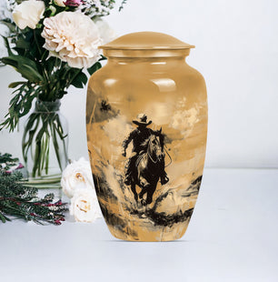 Cowboy Cremation Urn for Human Ashes