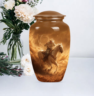 Cowboy Memorial Urn for Adult Human Remains