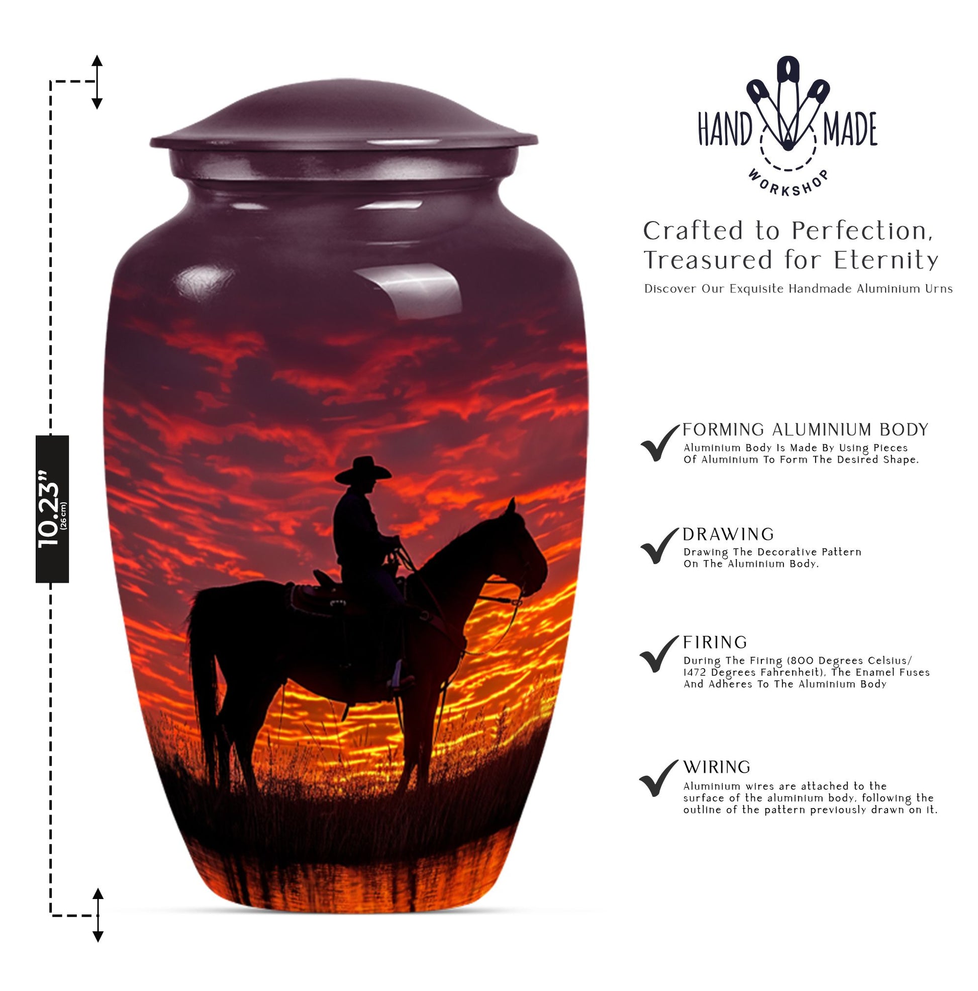 Cowboy Cremation Container For Human Remains