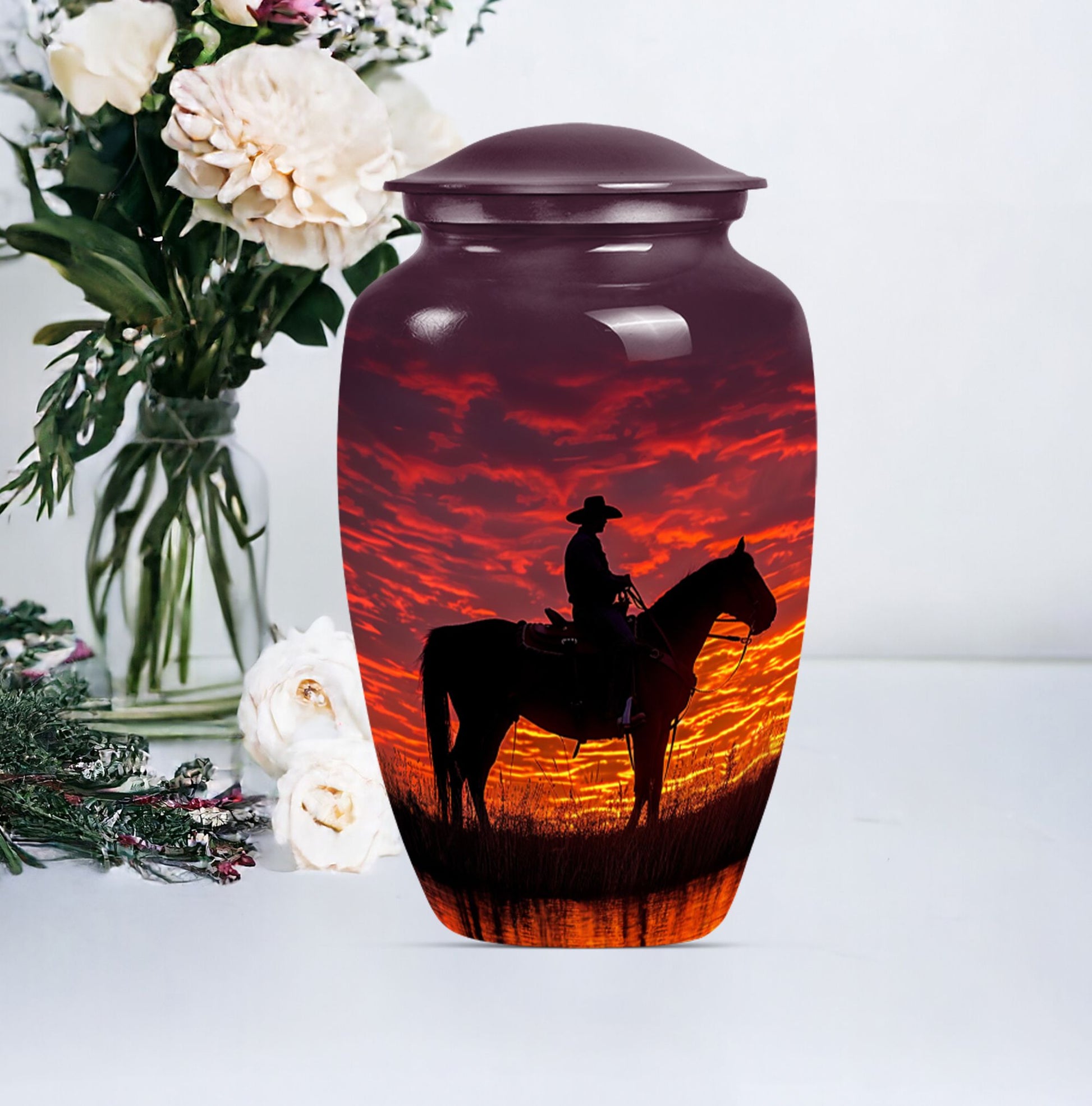 Cowboy Cremation Container For Human Remains