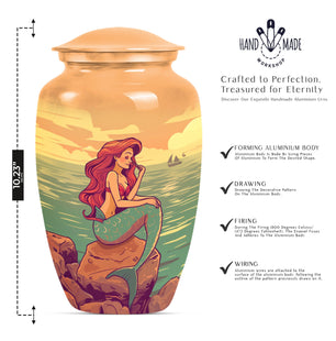 Mermaid Cremation Container for Human Ashes