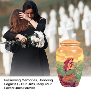 Mermaid Cremation Container for Human Ashes