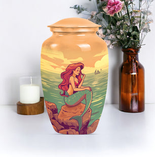 Mermaid Cremation Container for Human Ashes