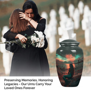 Mermaid Aluminum Cremation Urn for Adult Human Remains