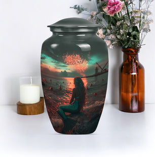 Mermaid Aluminum Cremation Urn for Adult Human Remains