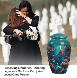 Mermaid Memorial Cremation Urn For Adult Human Ashes