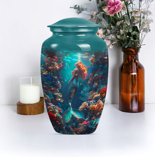 Mermaid Memorial Cremation Urn For Adult Human Ashes