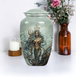 Handcrafted Mermaid Cremation Urn for Adult Human Ashes