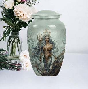 Handcrafted Mermaid Cremation Urn for Adult Human Ashes