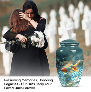 Fish Unique Memorial Cremation Urn for Adult Ashes