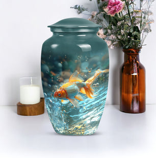 Fish Unique Memorial Cremation Urn for Adult Ashes