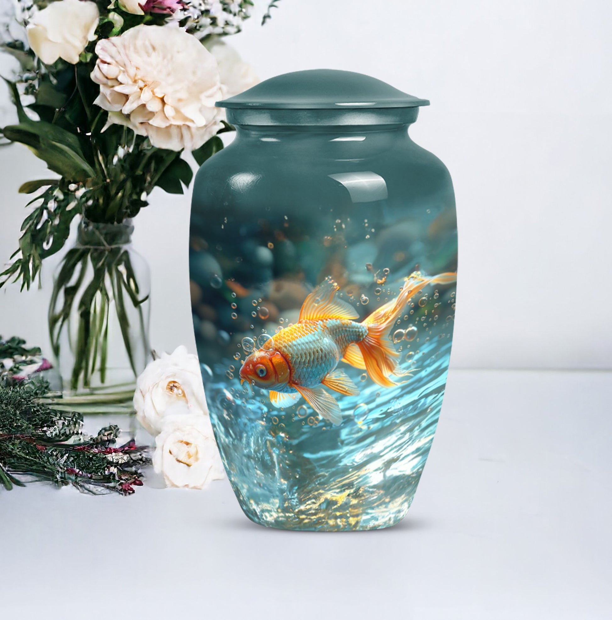 Fish Unique Memorial Cremation Urn for Adult Ashes