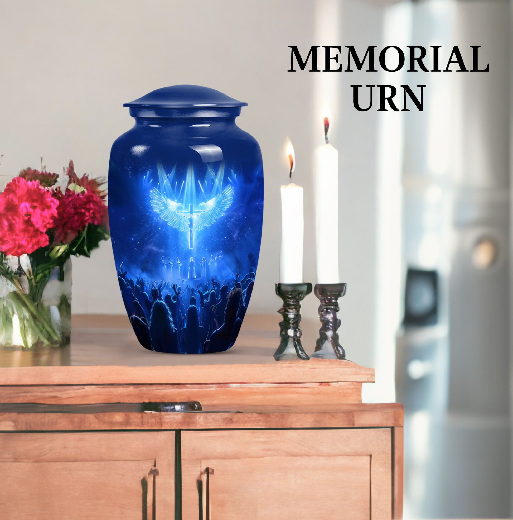 Cross Cremation Urn for Adult Ashes