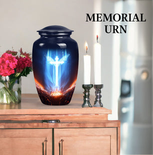 Beautiful Cross Memorial Urn for Human Ashes