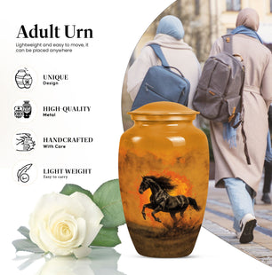 Painted Horse Cremation Urn for Human Ashes