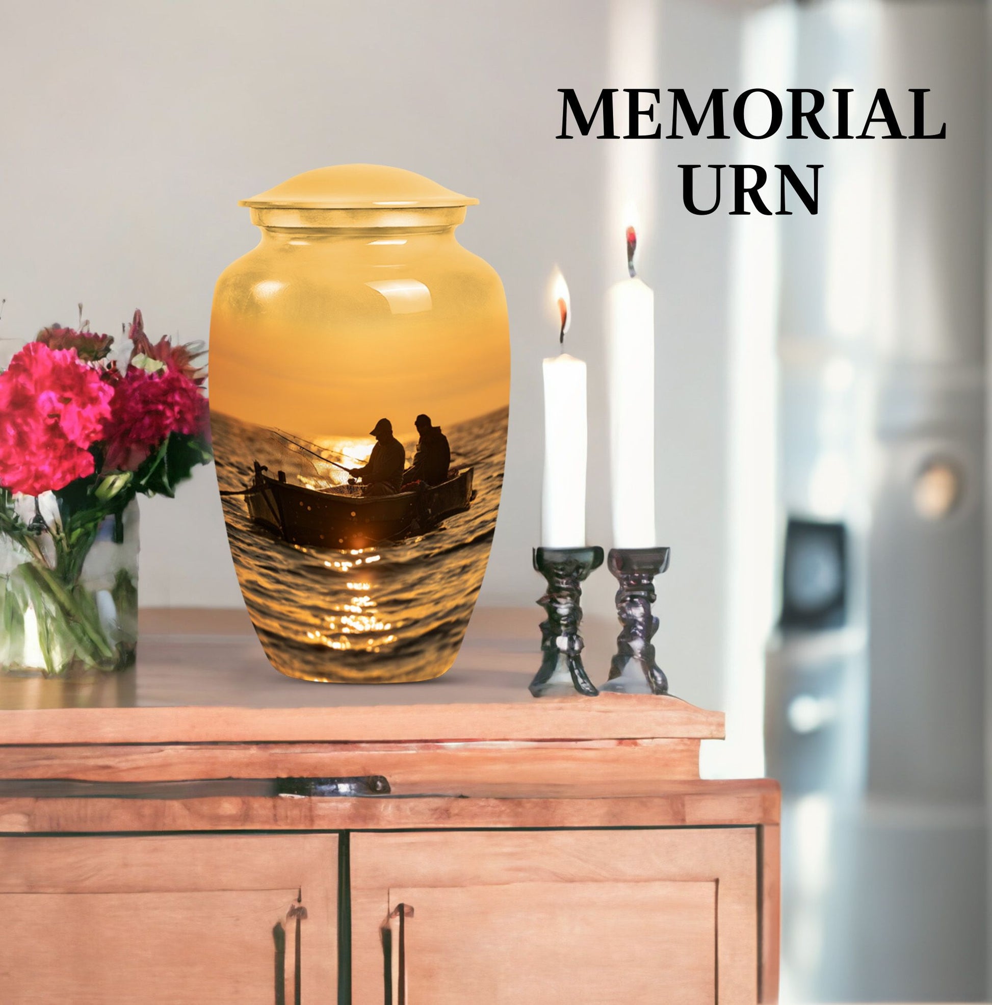 Fishing Cremation Urn for Adult Ashes