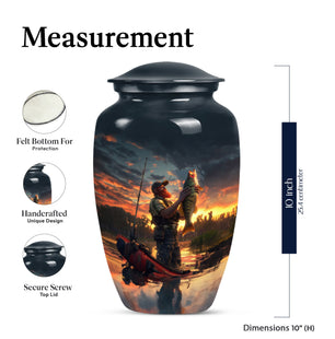 Unique Fishing Cremation Urn for Adult Human Ashes