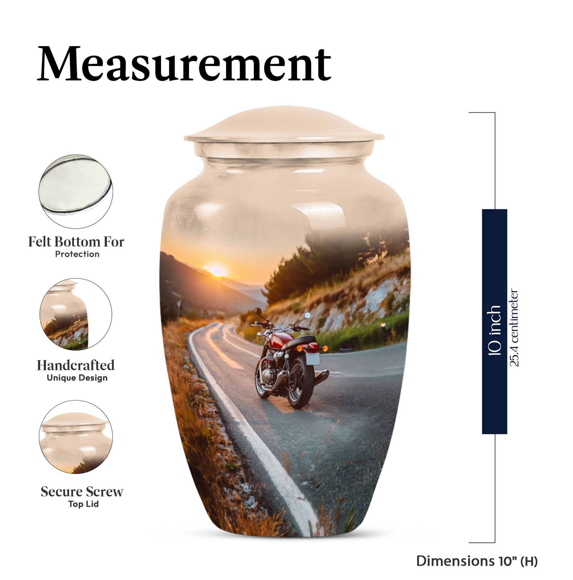 Large Bike Cremation Urn For Adult Human Remains