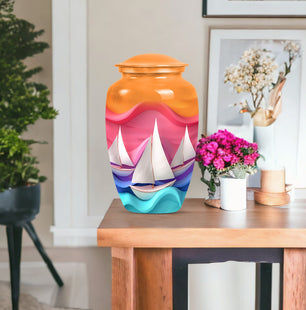 Boat Memorial Cremation Urn for Adult Ashes