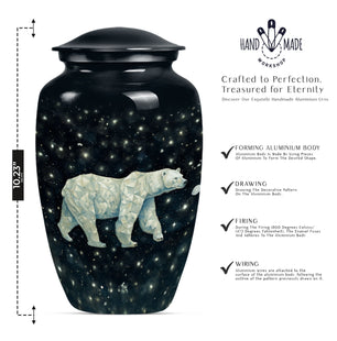 Bear Handcrafted Urn for Adult Human Ashes