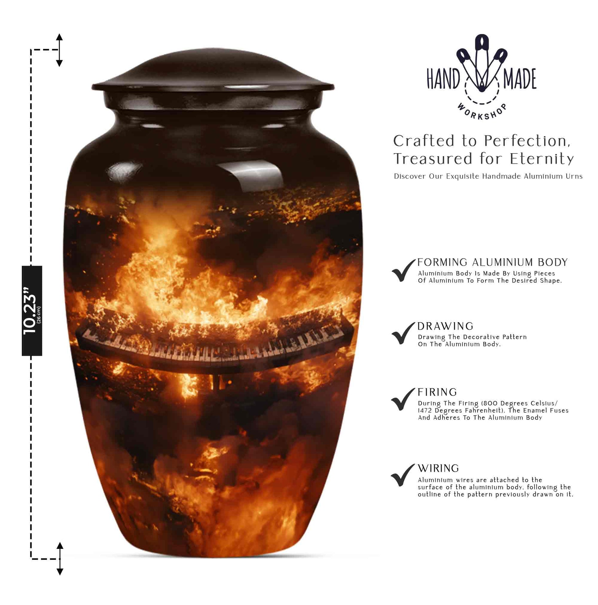 Musical Cremation Urn for Human Ashes