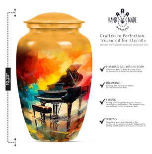 Treble Clef Music Cremation Urn for Human Ashes