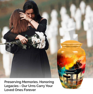 Treble Clef Music Cremation Urn for Human Ashes