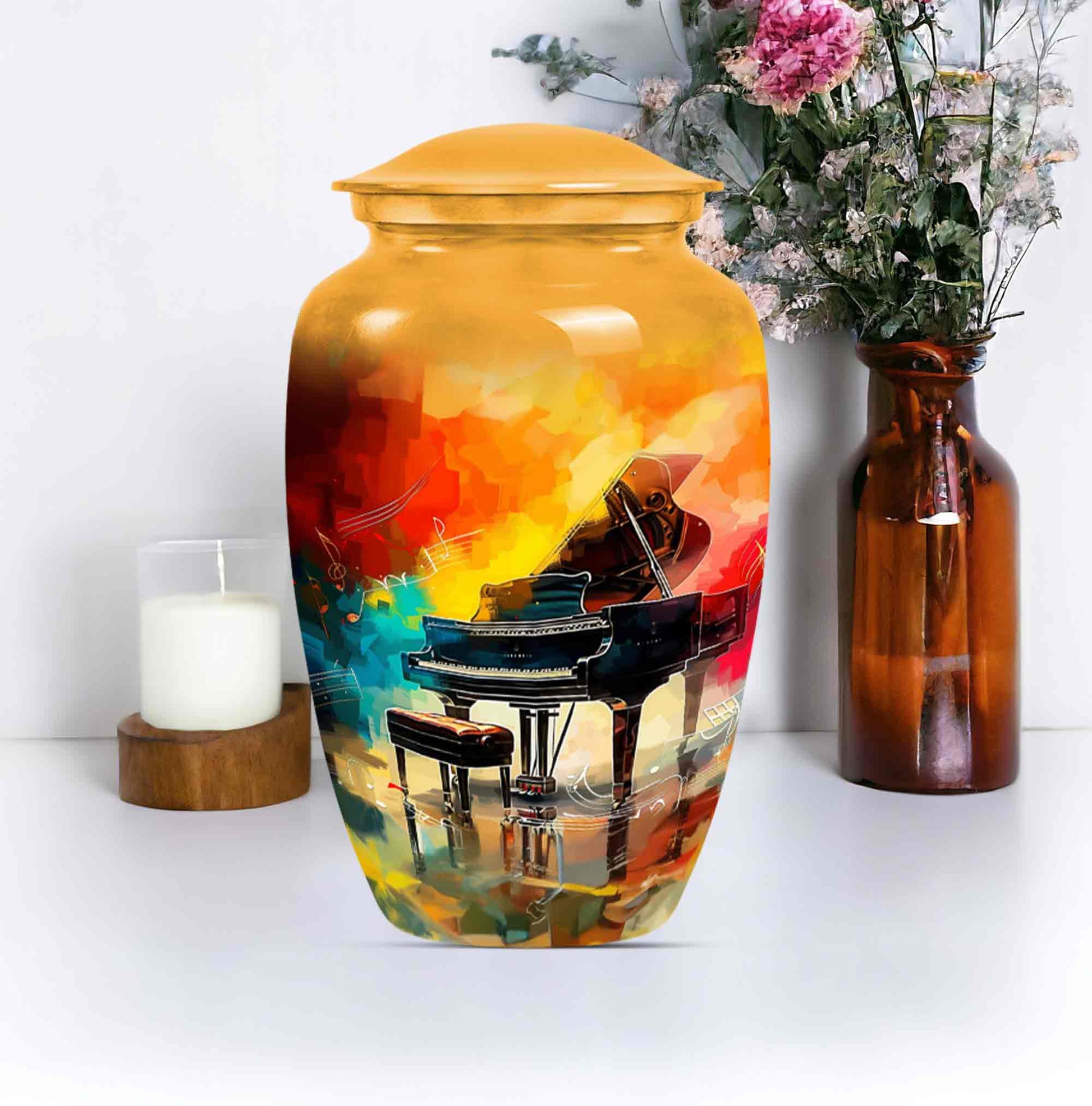 Treble Clef Music Cremation Urn for Human Ashes