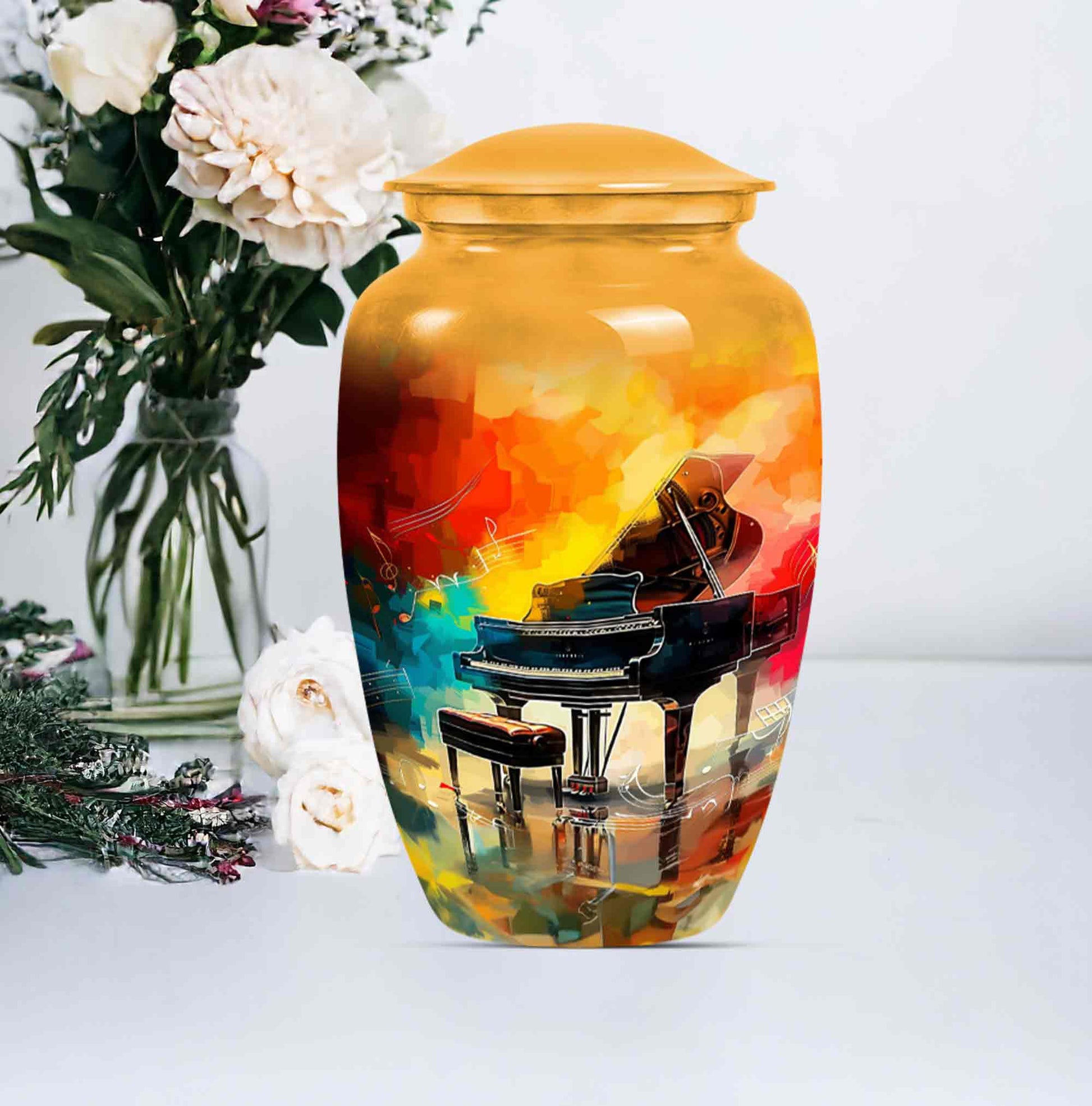 Treble Clef Music Cremation Urn for Human Ashes