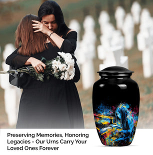 Guitar Music Cremation Urn for Human Ashes