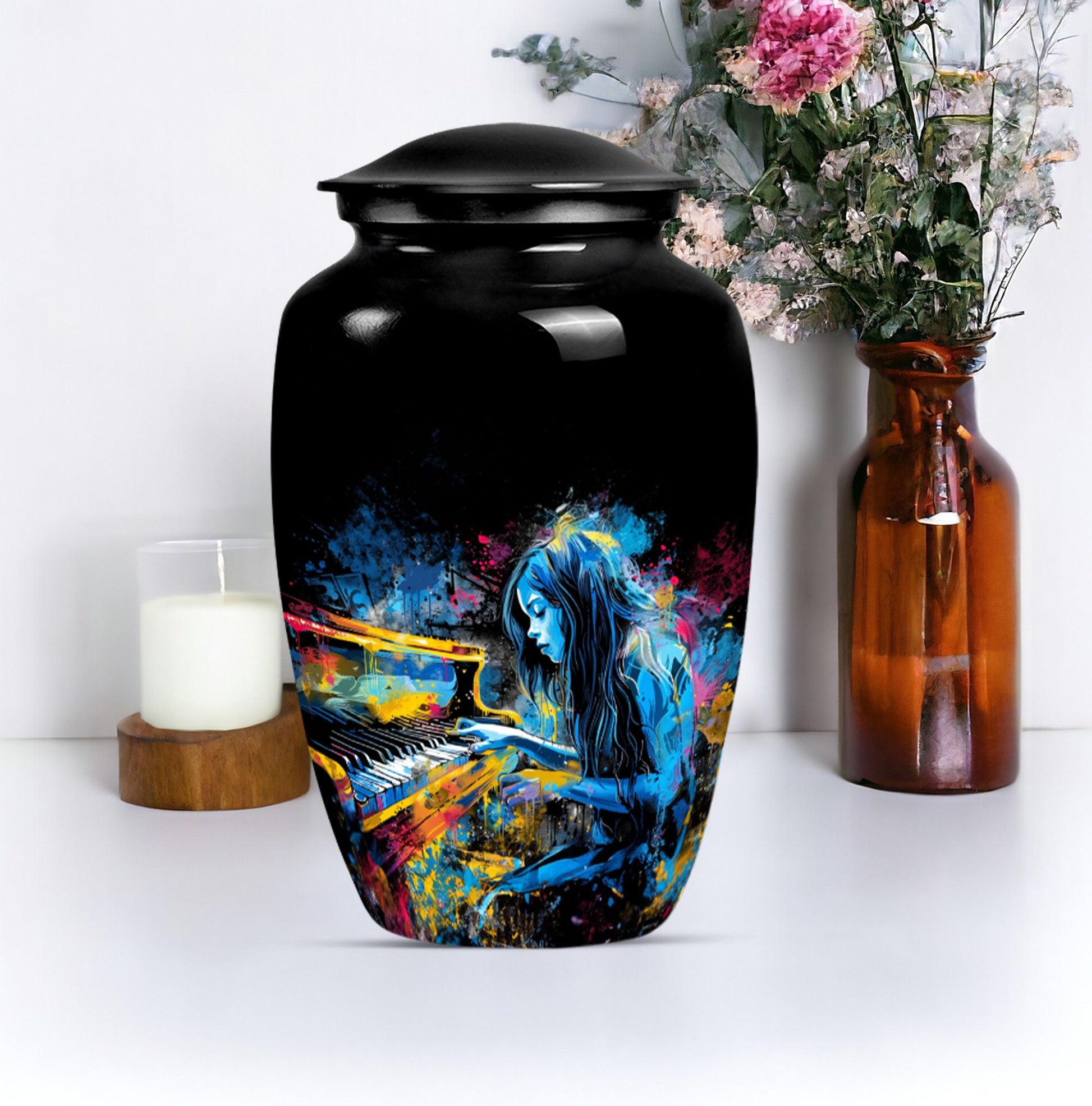 Guitar Music Cremation Urn for Human Ashes