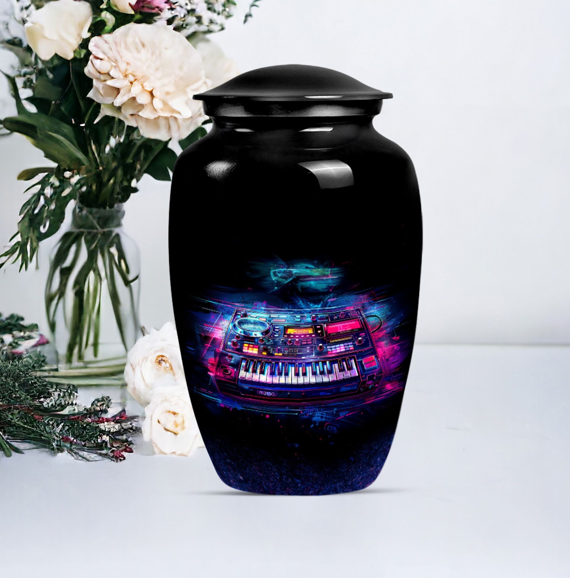 Piano Keys Music Urn for Human Ashes