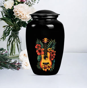 Handcrafted Guitar Cremation Urn For Adult Human Ashes