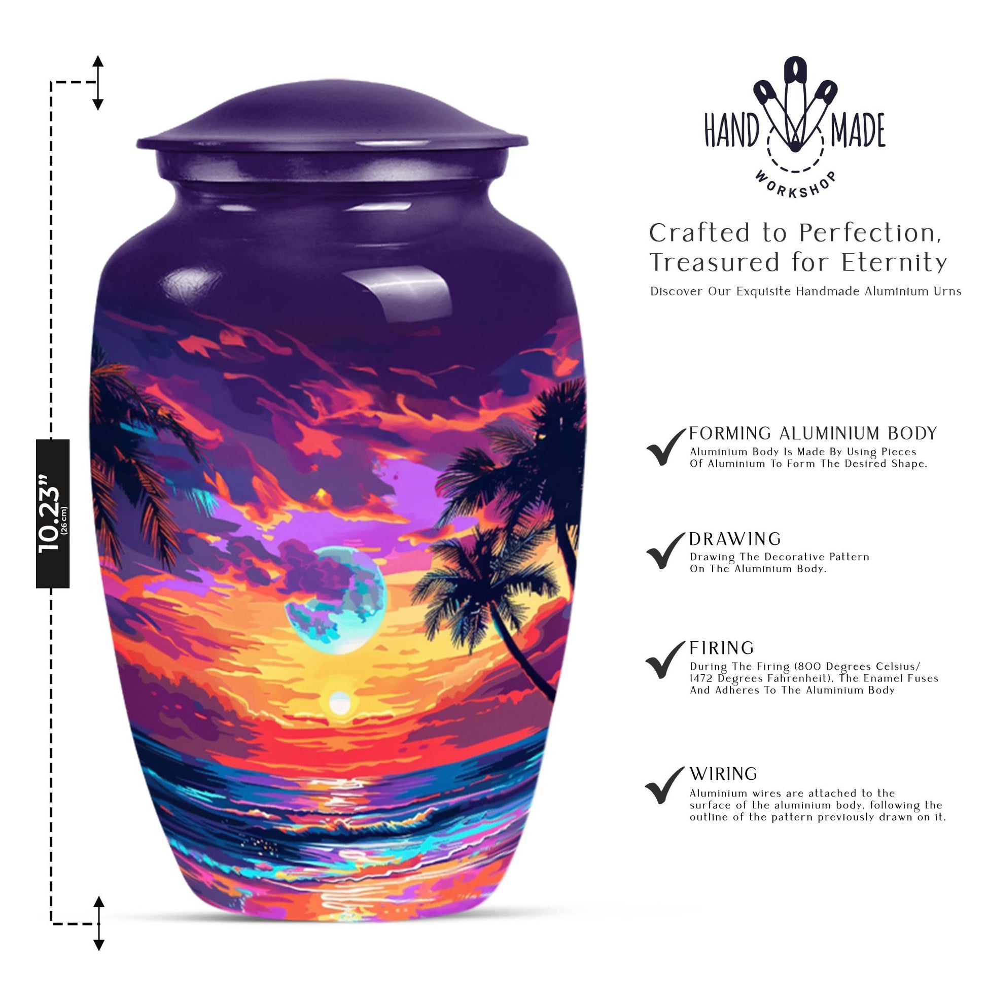 Sunset Cremation Urn for Human Ashes