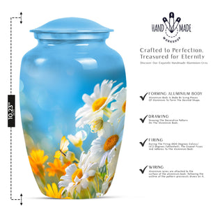 Handmade Flower Cremation Urn for Human Remains